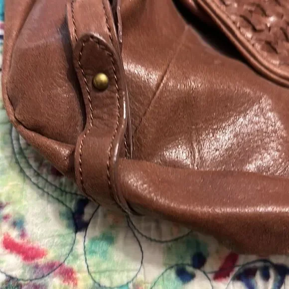 Brown leather bag - Picture 7 of 14